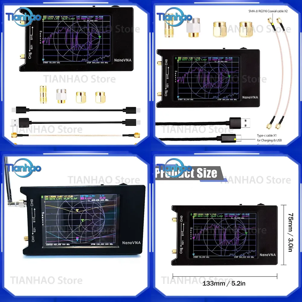 NanoVNA-H4 pour analyseur d'an - Power Tools Vector avis et prix